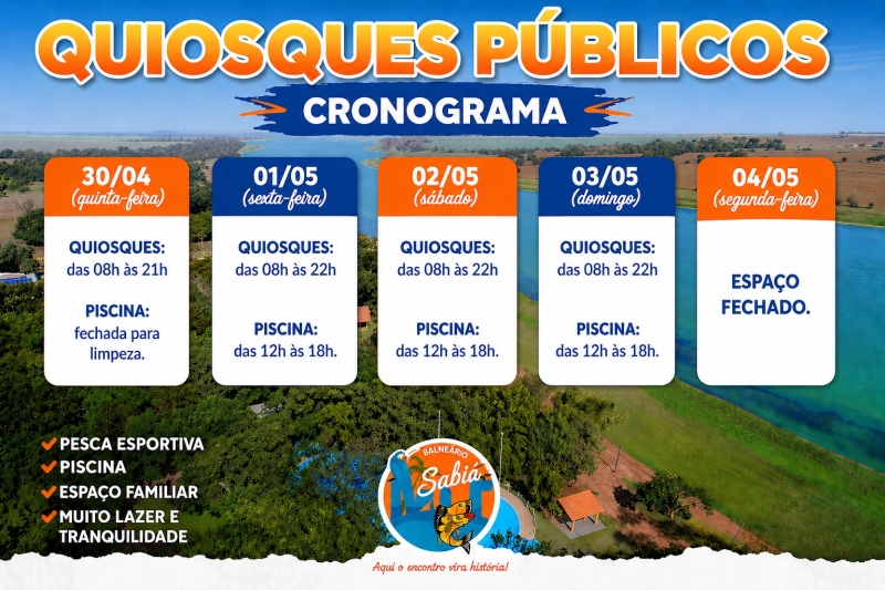 Noticia quiosques-publicos---recanto-das-aguas---ailton-guilhermino